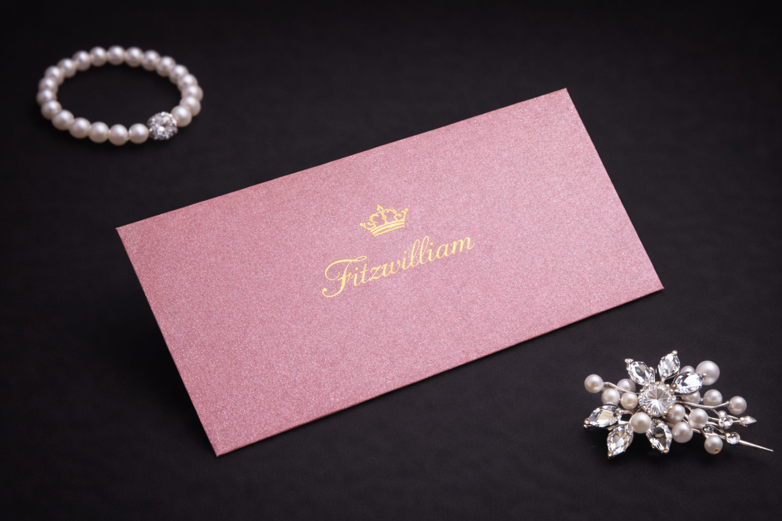 Pearl Pink Envelopes - Gold Foil