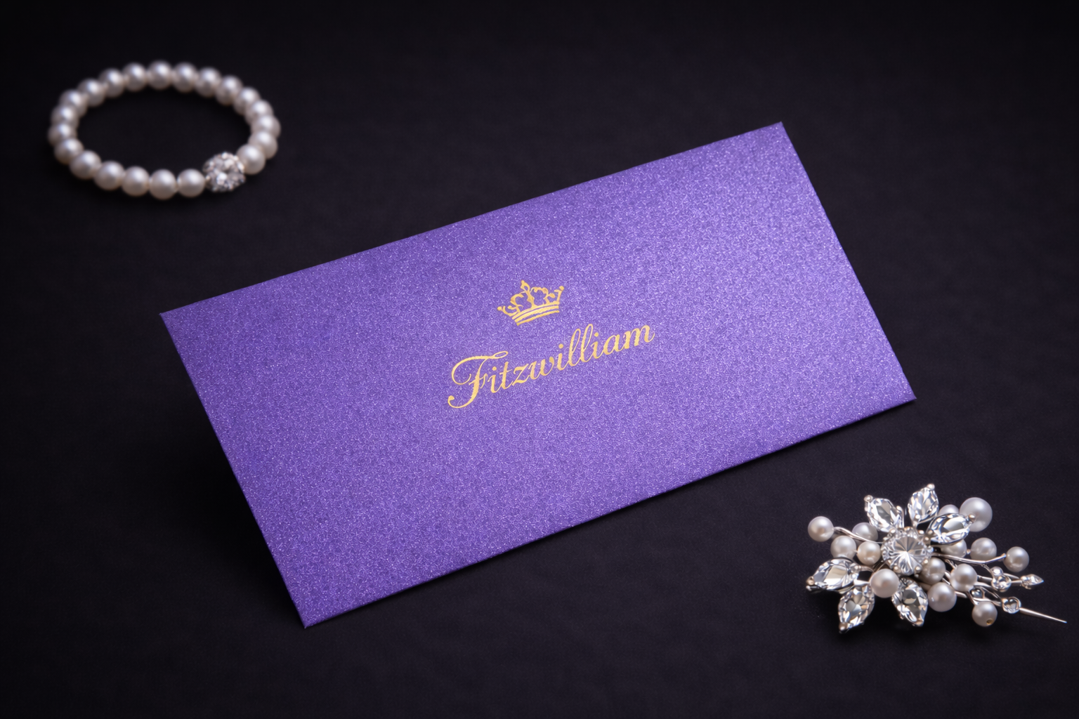 Pearl Purple Envelopes - Gold Foil